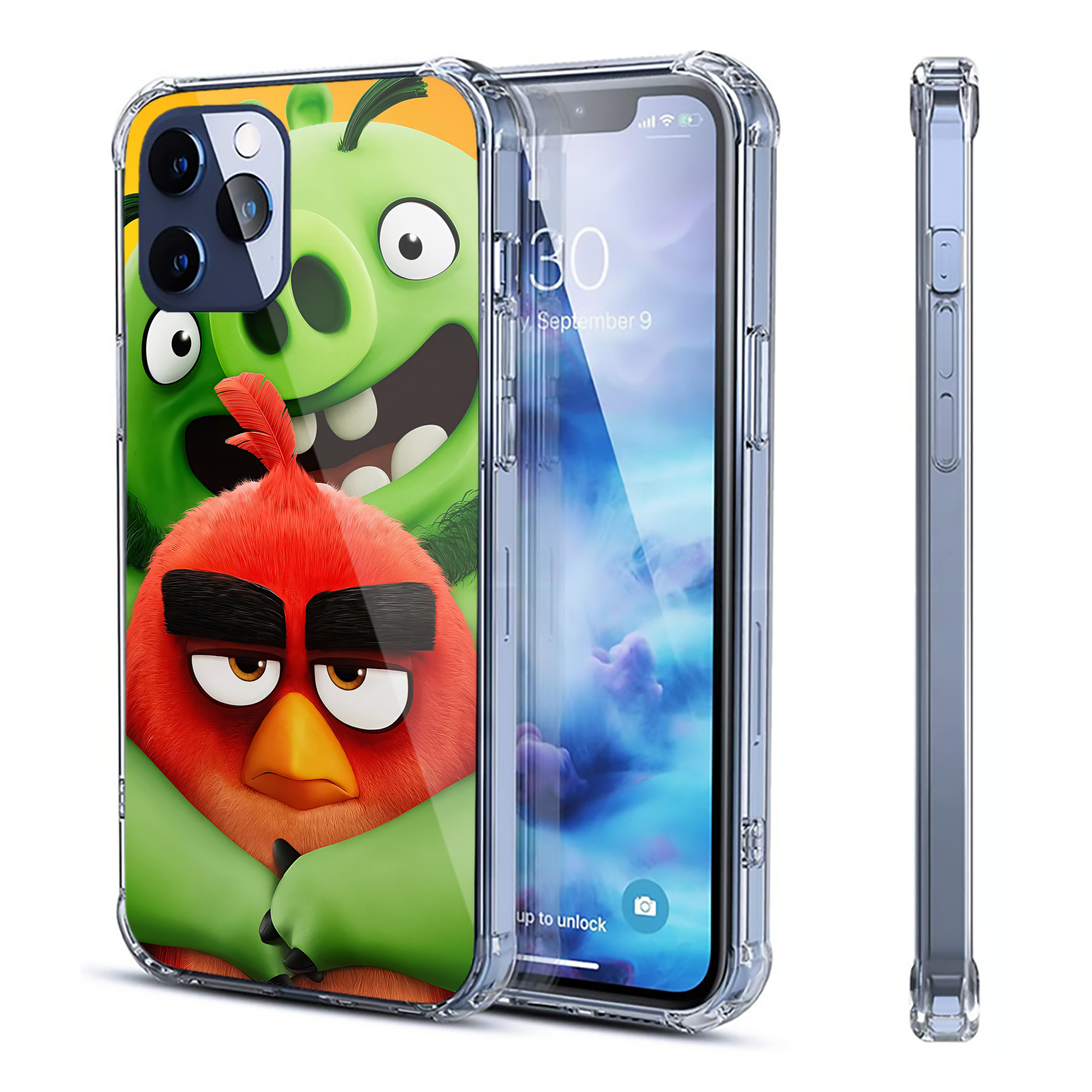 （画像用） Angry Birds アングリーバード 【iPhone 12シリーズ対応】透明スマホケース（クリアソフトケース）